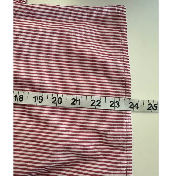 Solitaire Dark Pink Pinstripe‎ Bell Sleeve Blouse Sz S Cotton Blend Flared - Picture 8 of 11